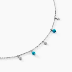 Histoire d'Or Collier Adiva Argent Blanc Turquoise