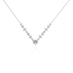 Hot Histoire d'Or Collier Adriel Argent Blanc Oxyde De Zirconium