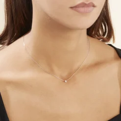 Discount Histoire d'Or Collier Agota Or Blanc Diamant