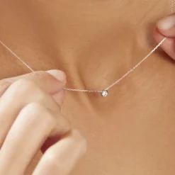 Discount Histoire d'Or Collier Agota Or Blanc Diamant