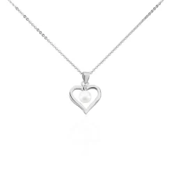 Online Histoire d'Or Collier Ainhoa Maille Forçat Argent Blanc Perle De Culture