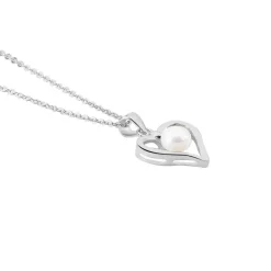 Online Histoire d'Or Collier Ainhoa Maille Forçat Argent Blanc Perle De Culture