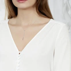 Online Histoire d'Or Collier Ainhoaa Or Blanc Diamant