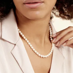 Online Histoire d'Or Collier Akoya Or Jaune Perle De Culture D'akoya