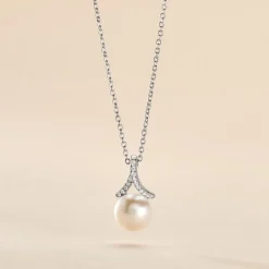 Online Histoire d'Or Collier Albine Argent Blanc Perle De Culture Et Oxyde De Zirconium