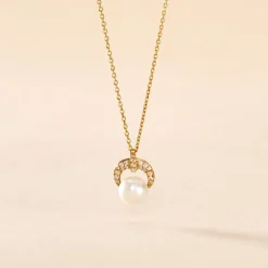 Histoire d'Or Collier Aloys Or Jaune Perle De Culture Et Oxyde De Zirconium* Colliers|Colliers