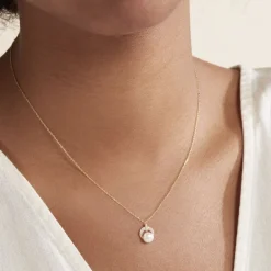 Histoire d'Or Collier Aloys Or Jaune Perle De Culture Et Oxyde De Zirconium* Colliers|Colliers