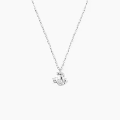 Hot Histoire d'Or Collier Amalthee Argent Blanc Oxyde De Zirconium