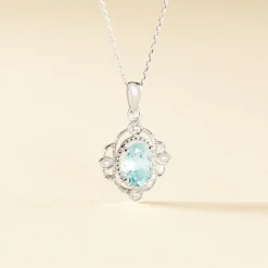 Discount Histoire d'Or Collier Amance Or Blanc Topaze Et Oxyde De Zirconium