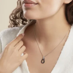 Online Histoire d'Or Collier Amaris Argent Blanc Céramique Et Oxyde De Zirconium