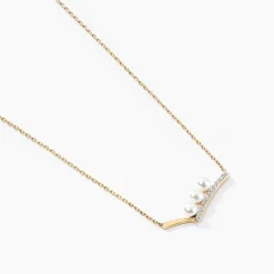 Outlet Histoire d'Or Collier Ambrogio Or Jaune Perle De Culture Oxyde De Zirconium