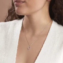 Histoire d'Or Collier Ambroisie Argent Blanc Oxyde De Zirconium argent blanc oxyde rose