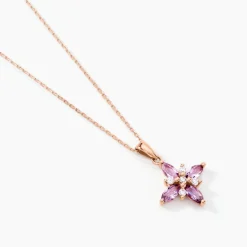 Sale Histoire d'Or Collier Anabele Or Rose Amethyste Oxyde or rose amethyste violette