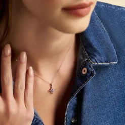 Sale Histoire d'Or Collier Anabele Or Rose Amethyste Oxyde or rose amethyste violette