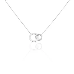 Hot Histoire d'Or Collier Ananth Argent Blanc Oxyde De Zirconium