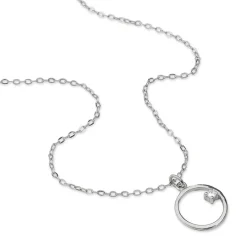 Hot Histoire d'Or Collier Anas Argent Blanc Oxyde De Zirconium