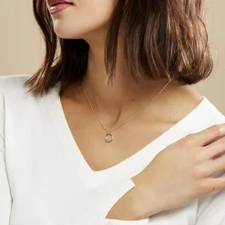 Hot Histoire d'Or Collier Anas Argent Blanc Oxyde De Zirconium