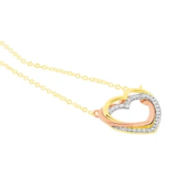 Online Histoire d'Or Collier Anthime Or Tricolore Oxydes De Zirconium