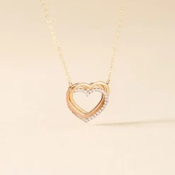 Online Histoire d'Or Collier Anthime Or Tricolore Oxydes De Zirconium