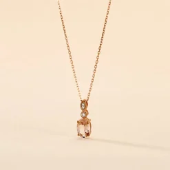 Histoire d'Or Collier Antonia Or Rose Morganite Et Oxyde De Zirconium* Colliers|Colliers