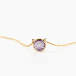Outlet Histoire d'Or Collier Arenale Or Jaune Amethyste or jaune amethyste violette