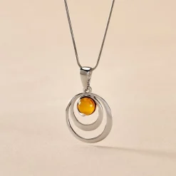 Histoire d'Or Collier Argent Blanc Alanna Ambre* Colliers|Colliers