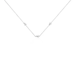 Hot Histoire d'Or Collier Argent Blanc Astria
