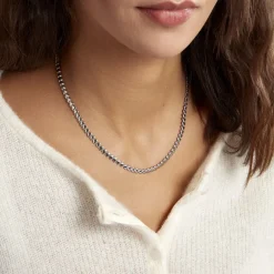 Histoire d'Or Collier Argent Blanc Barbara