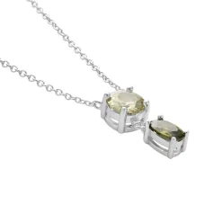 Outlet Histoire d'Or Collier Argent Blanc Brenna Oxydes De Zirconium argent blanc oxyde vert