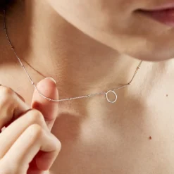 Hot Histoire d'Or Collier Argent Blanc Cari