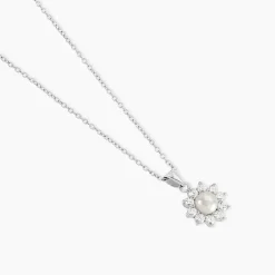 Online Histoire d'Or Collier Argent Blanc Cheri Perle De Culture Oxydes De Zirconium