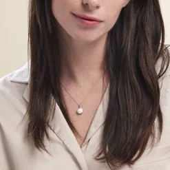 Online Histoire d'Or Collier Argent Blanc Cheri Perle De Culture Oxydes De Zirconium