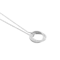 Histoire d'Or Collier Argent Blanc Circus Oxyde De Zirconium Maille