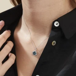 New Histoire d'Or Collier Argent Blanc Clover Verre Oxydes De Zirconium