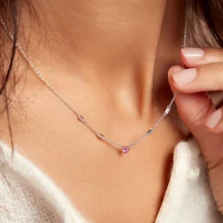 Hot Histoire d'Or Collier Argent Blanc Declaration Oxyde De Zirconium argent blanc oxyde