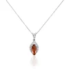 Discount Histoire d'Or Collier Argent Blanc Enya Ambre