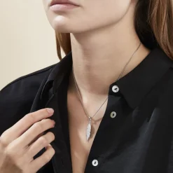 New Histoire d'Or Collier Argent Blanc Gdiulia