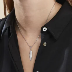 New Histoire d'Or Collier Argent Blanc Gdiulia