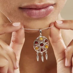 Outlet Histoire d'Or Collier Argent Blanc Lorena Ambre