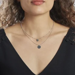 Histoire d'Or Collier Argent Blanc Mireio* Colliers|Colliers Doubles Et Triples Chaînes