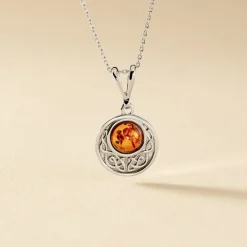 Histoire d'Or Collier Argent Blanc Mystica Ambre* Colliers|Colliers