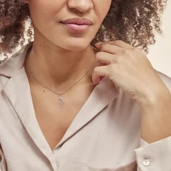 Discount Histoire d'Or Collier Argent Blanc Prudent