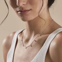 Histoire d'Or Collier Argent Collie Argent Blanc Oxyde* Colliers|Colliers