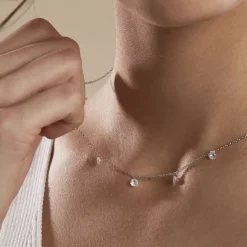 Histoire d'Or Collier Argent Collie Argent Blanc Oxyde* Colliers|Colliers