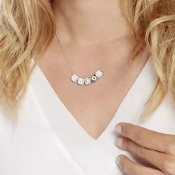 Histoire d'Or Collier Argent Hendrick Cubes Oxydes De Zirconium