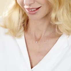 New Histoire d'Or Collier Argent Lylwenn Oxydes De Zirconium argent blanc oxyde