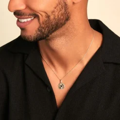 New Histoire d'Or Collier Arlo Plaque Or Jaune Spinelle