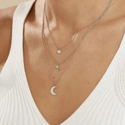 Histoire d'Or Collier Astre Argent Blanc Oxyde De Zirconium