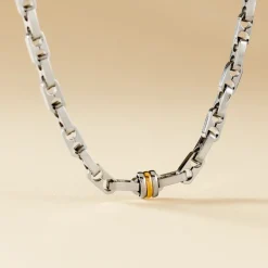 Clearance JOURDAN Collier Astrig Or Acier Bicolore