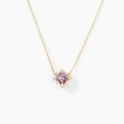 Histoire d'Or Collier Astrithr Or Jaune Améthyste Oxyde De Zirconium* Colliers|Colliers